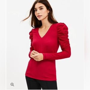 Puff Sleeve Long Sleeve Blouse